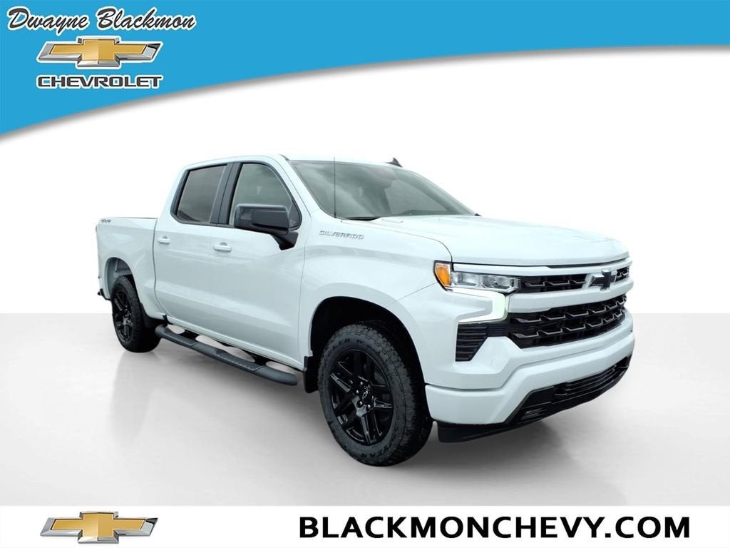 2026 Chevrolet Silverado 1500 RST in Summit White — front three-quarter view