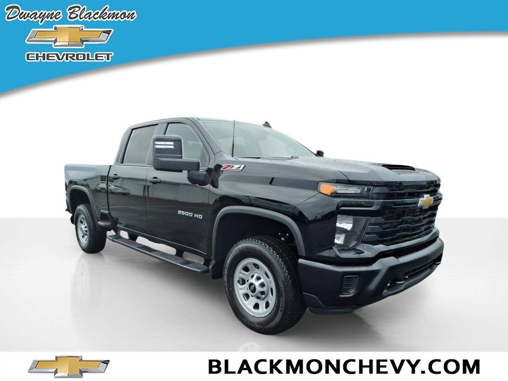 2026 Chevrolet Silverado 2500 HD WT in Black — front three-quarter view