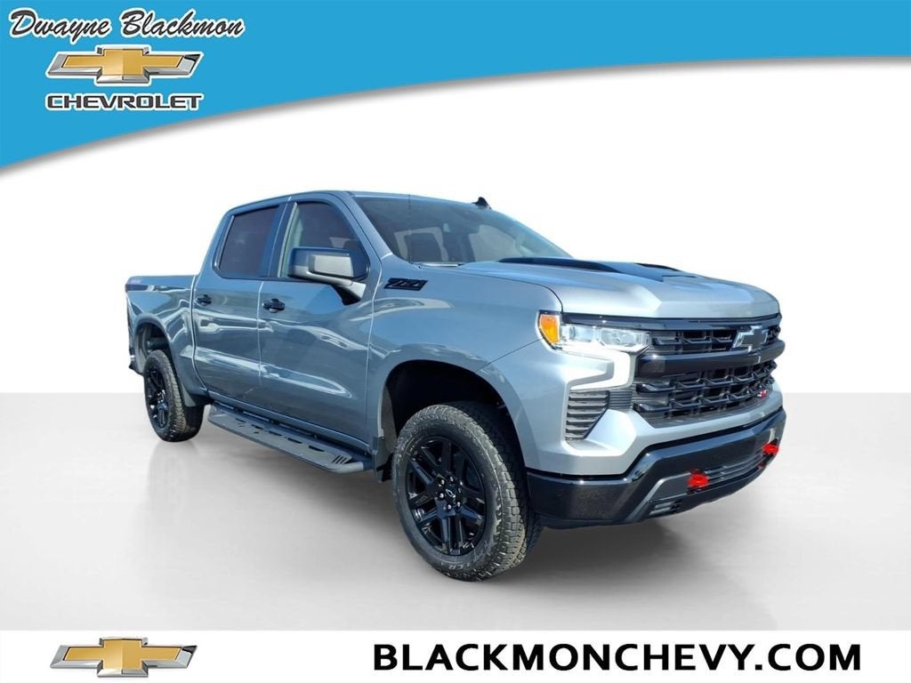 2026 Chevrolet Silverado 1500 LT Trail Boss in Sterling Gray Metallic — front three-quarter view