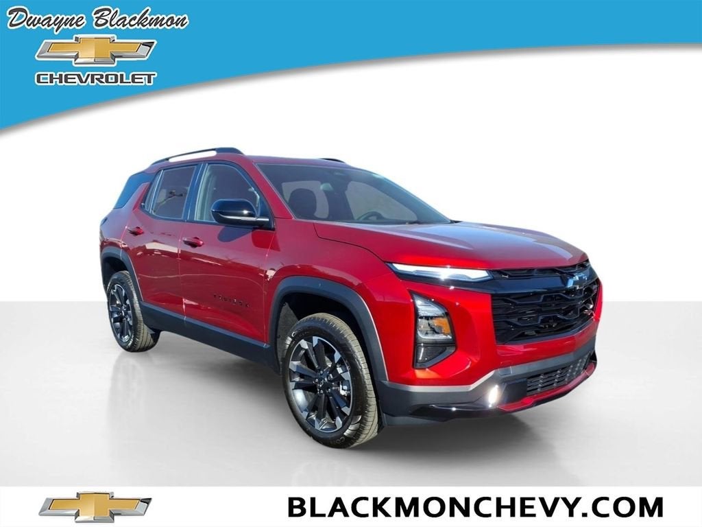 2026 Chevrolet Equinox RS in Radiant Red Tintcoat — front three-quarter view