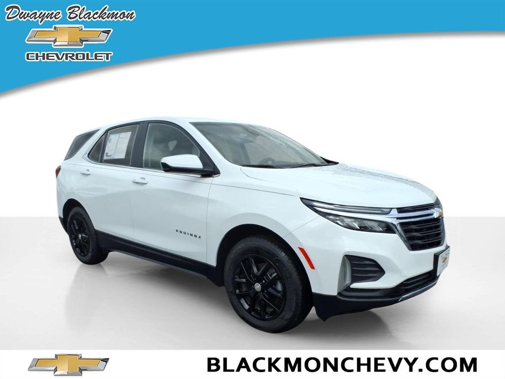 2023 Chevrolet Equinox LT in Summit White — front three-quarter view